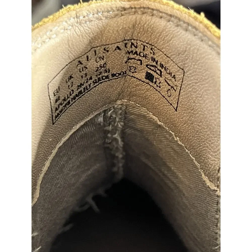 Allsaints Harley Suede Chelsea Boots Men’s Size 46 US 13 Tobacco Gold NEW Tan - Picture 12 of 13